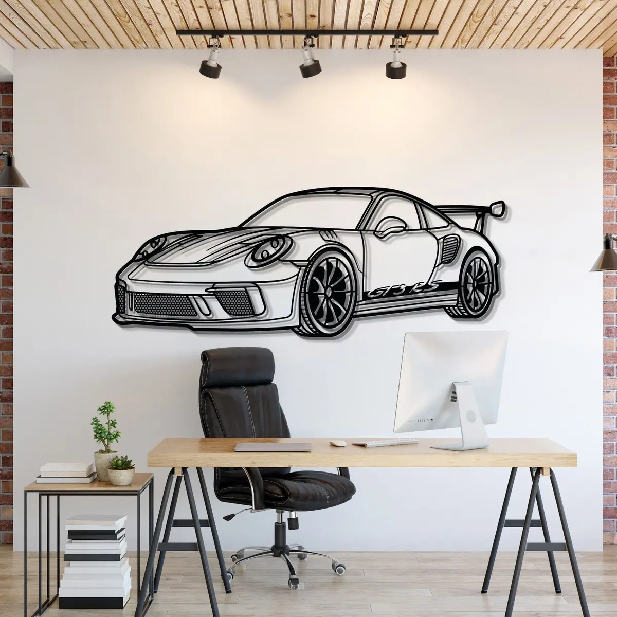 911 Gt3 Rs 992 Perspective Metal Car Wall Art - Mt0460 1