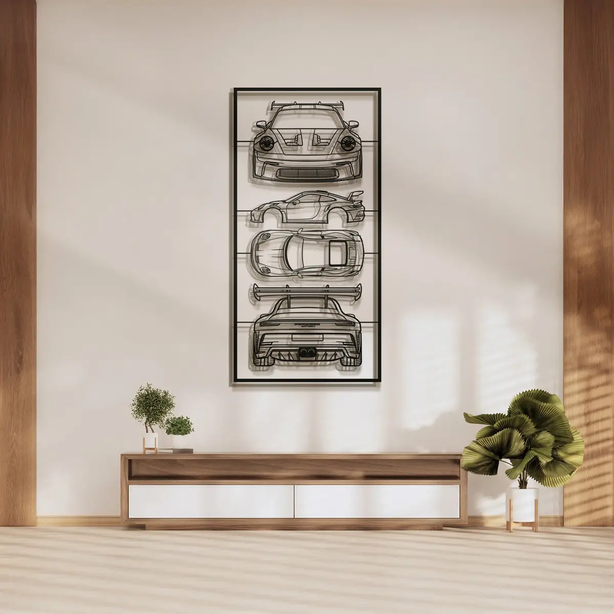 911 Gt3 Rs Quad Profile Metal Frame Silhouette - Mt1461 1