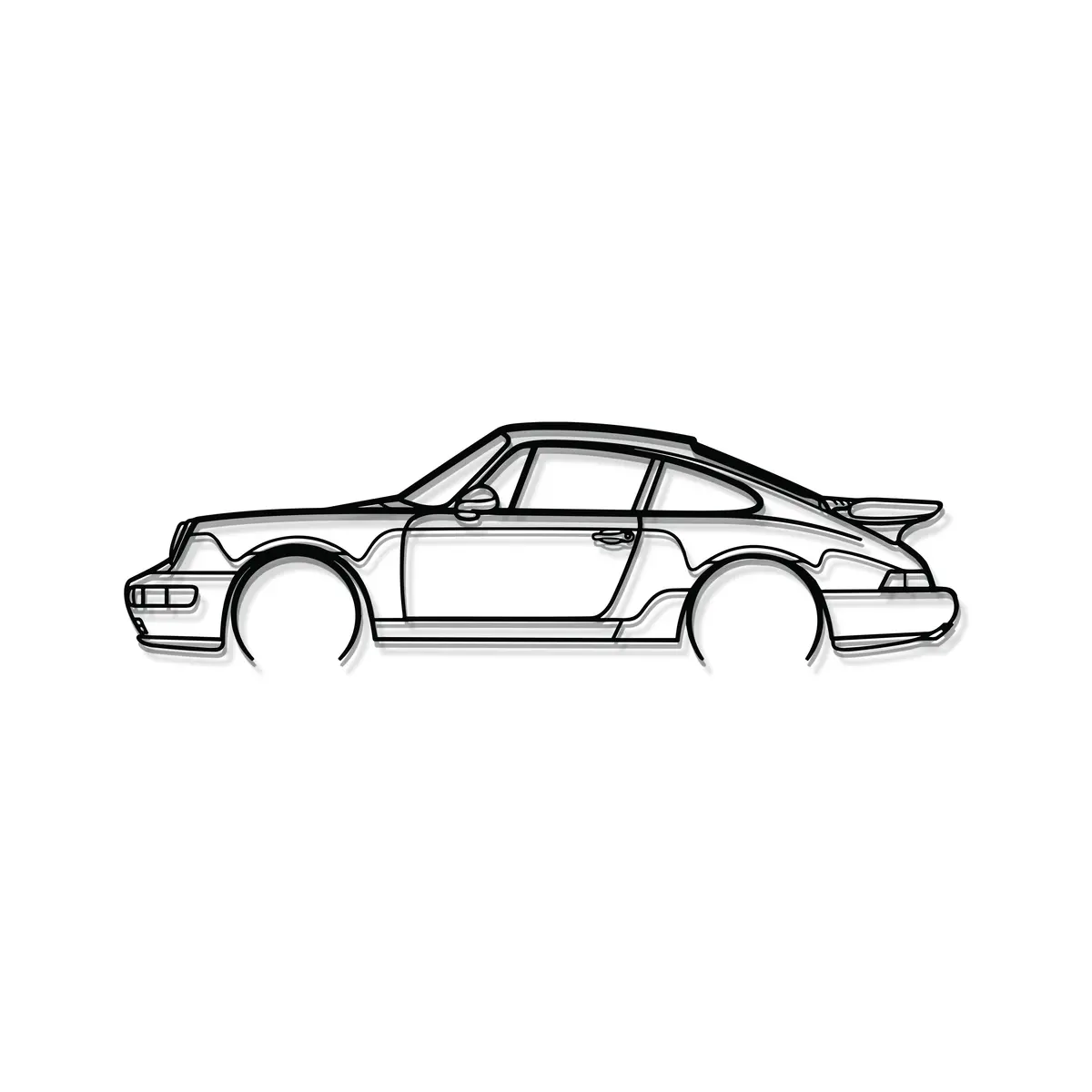 911 Turbo Model 964 Detailed Metal Car Wall Art - Mt0873 8