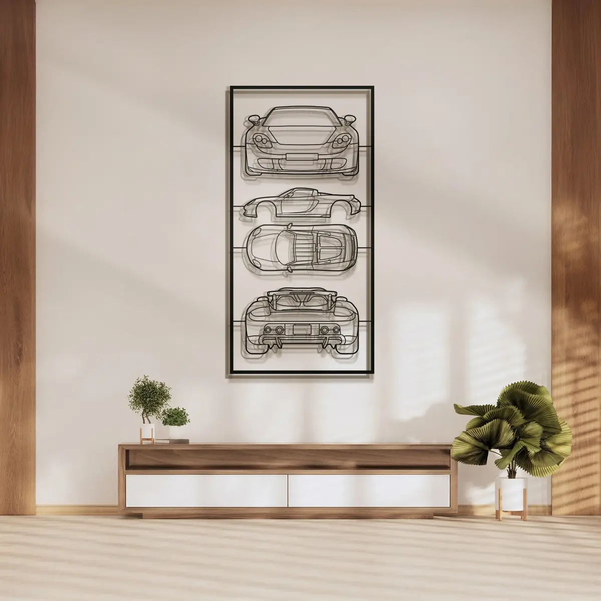 2003 Carrera Gt Quad Profile Metal Frame Silhouette - Mt1459 1