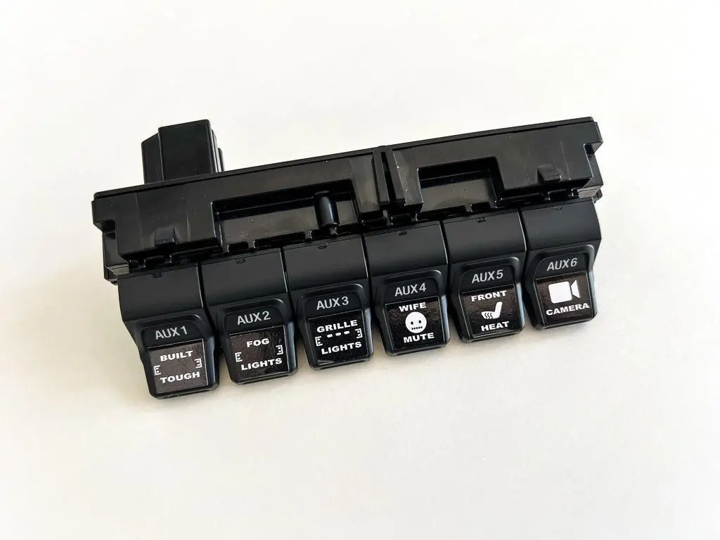 Printed Series Auxiliary Switch Labels (Upfitter) - 2017-2020 F-150 Raptor, 2017-2022 F-250 / F-350 Super Duty / 2024+ Grenadier 1