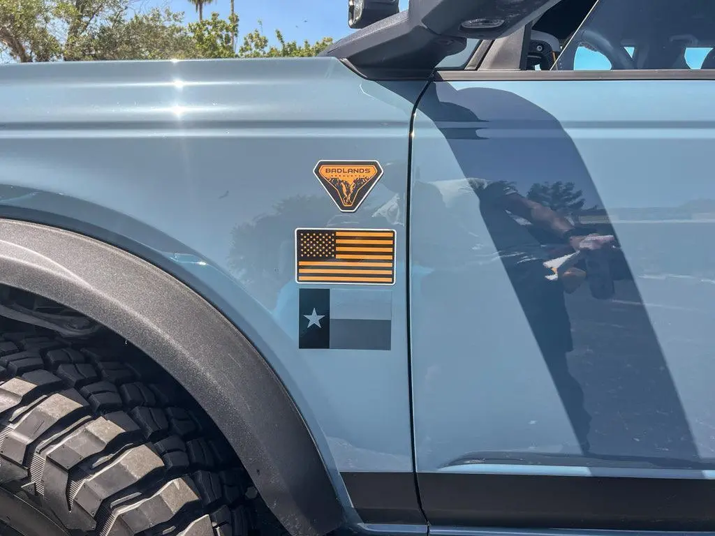 Printed Series Texas Flag Fender Stickers - 2021+ Bronco / Bronco Sport / Jeep / Universal 1