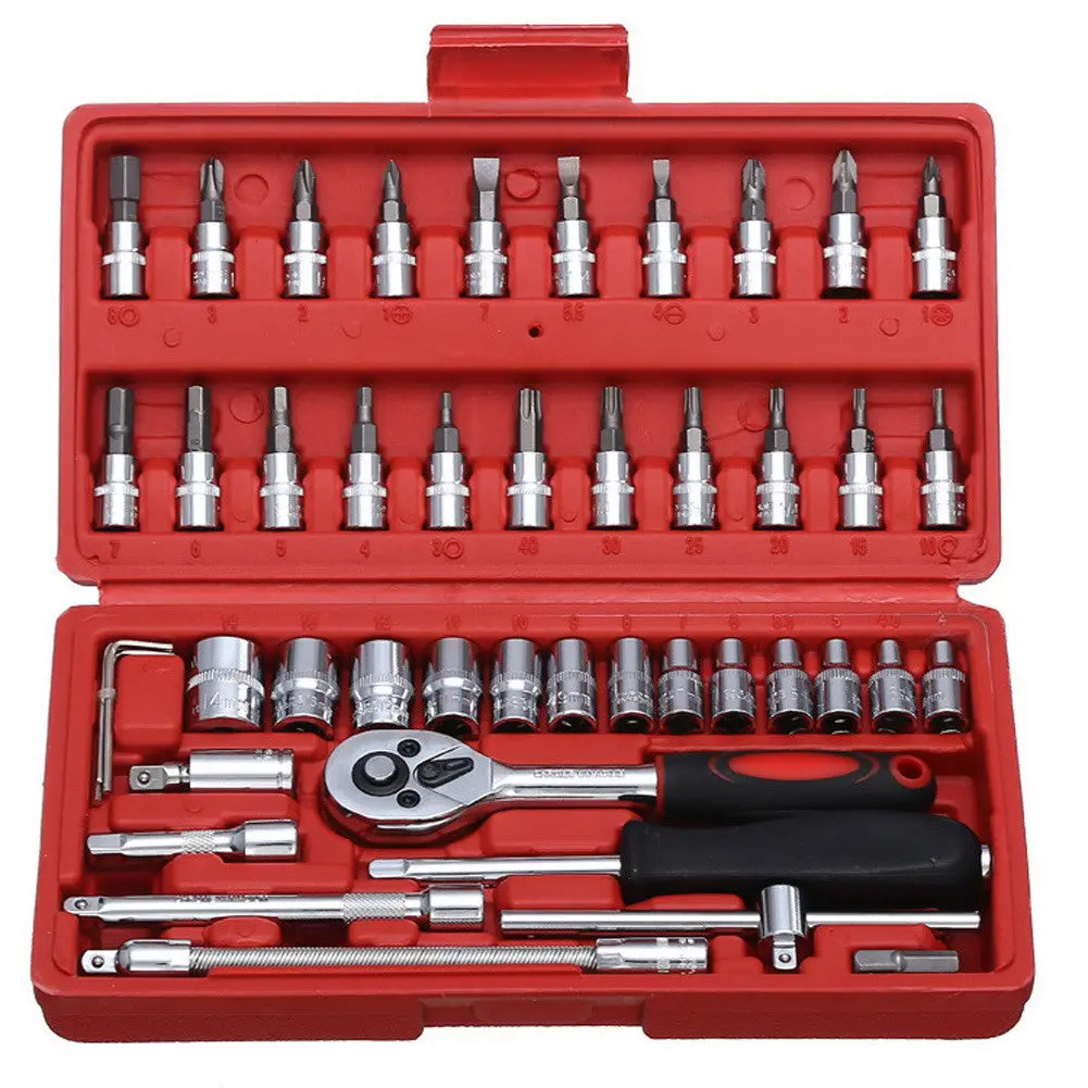 46Pcs/Set High-Carbon Steel Socket Set 1