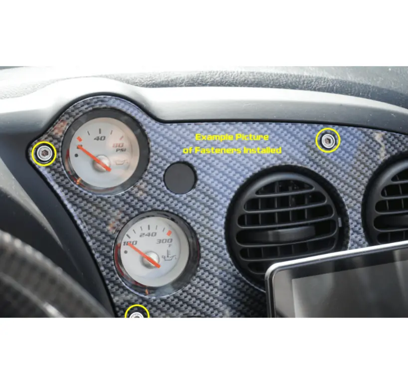 Zspec Radio Console Dress Up Bolts® Fasteners For '03-06 Dodge Viper, Stainless & Billet 1