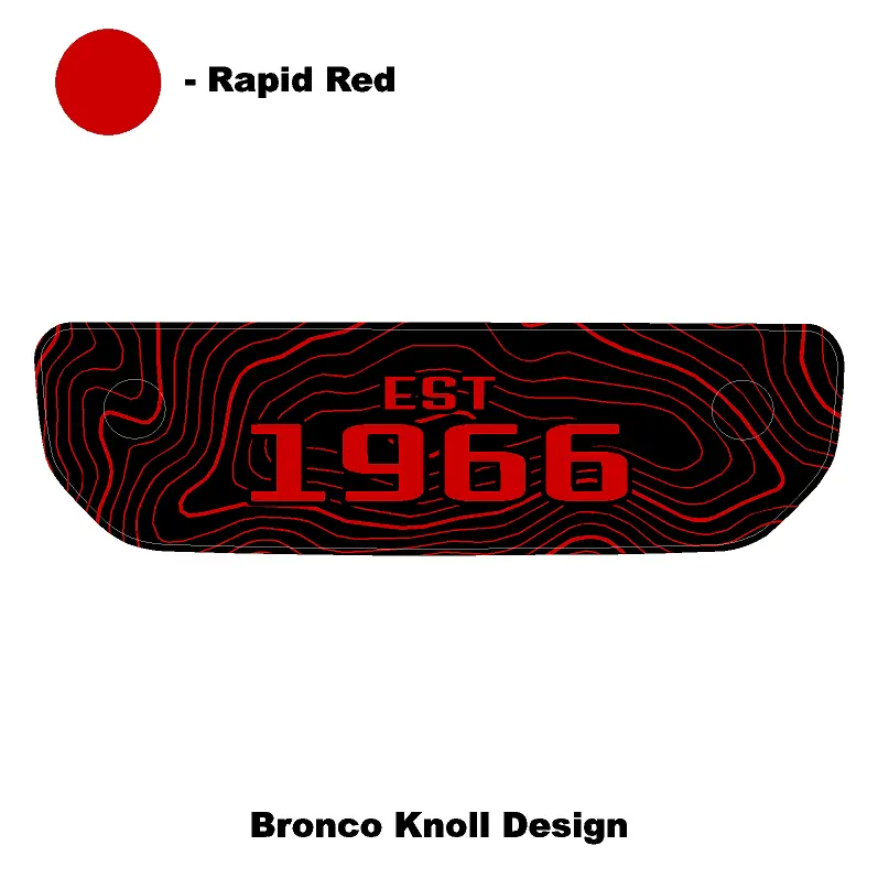1966 Topographic Shifter Plate (Printed Series + Acrylic) - 2021+ Bronco 52