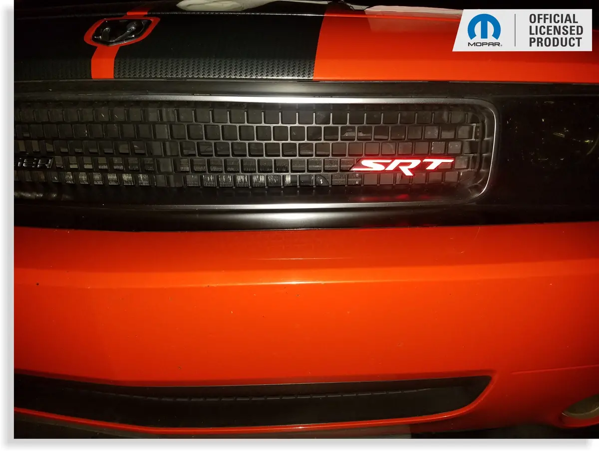 Srt Grille Emblem Overlay Decal  - 2008-2014 Challenger Srt8 1
