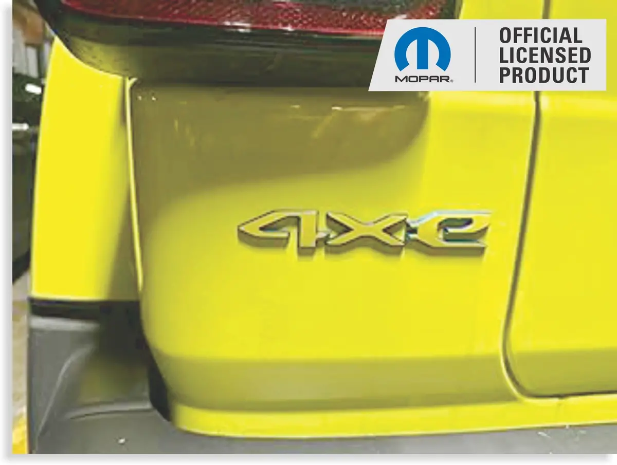 4Xe Liftgate Emblem Overlay Decal  - 2021-2025 Wrangler 4Xe 1