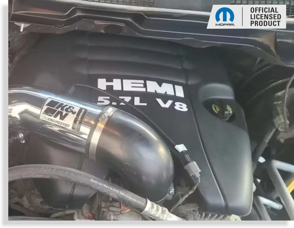 Hemi 5.7L V8 Engine Cover Decals   - 2019-2024 Ram 1500 Classic 1