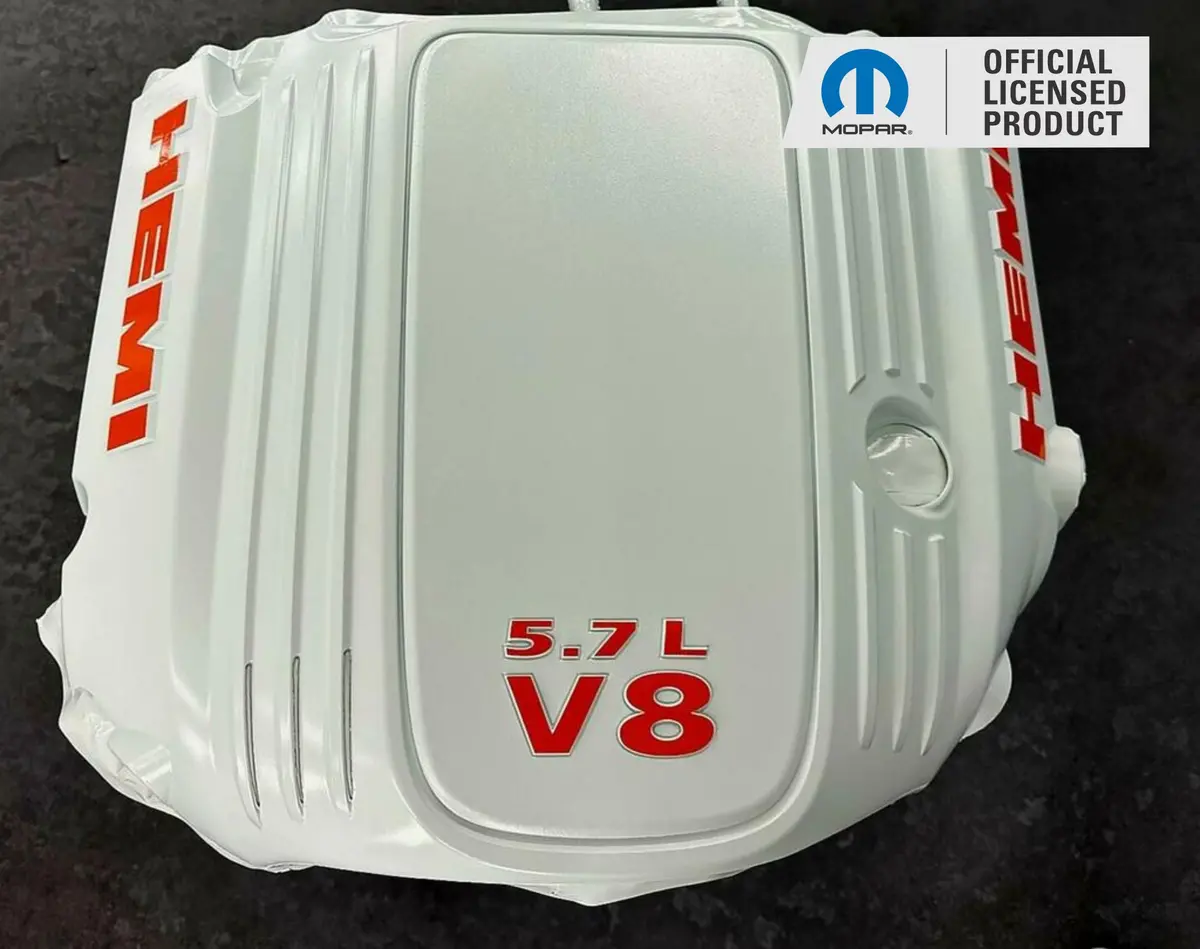 5.7L V8 Engine Cover Letter Overlay Decals - 2009-2023 Chrysler 300C 1