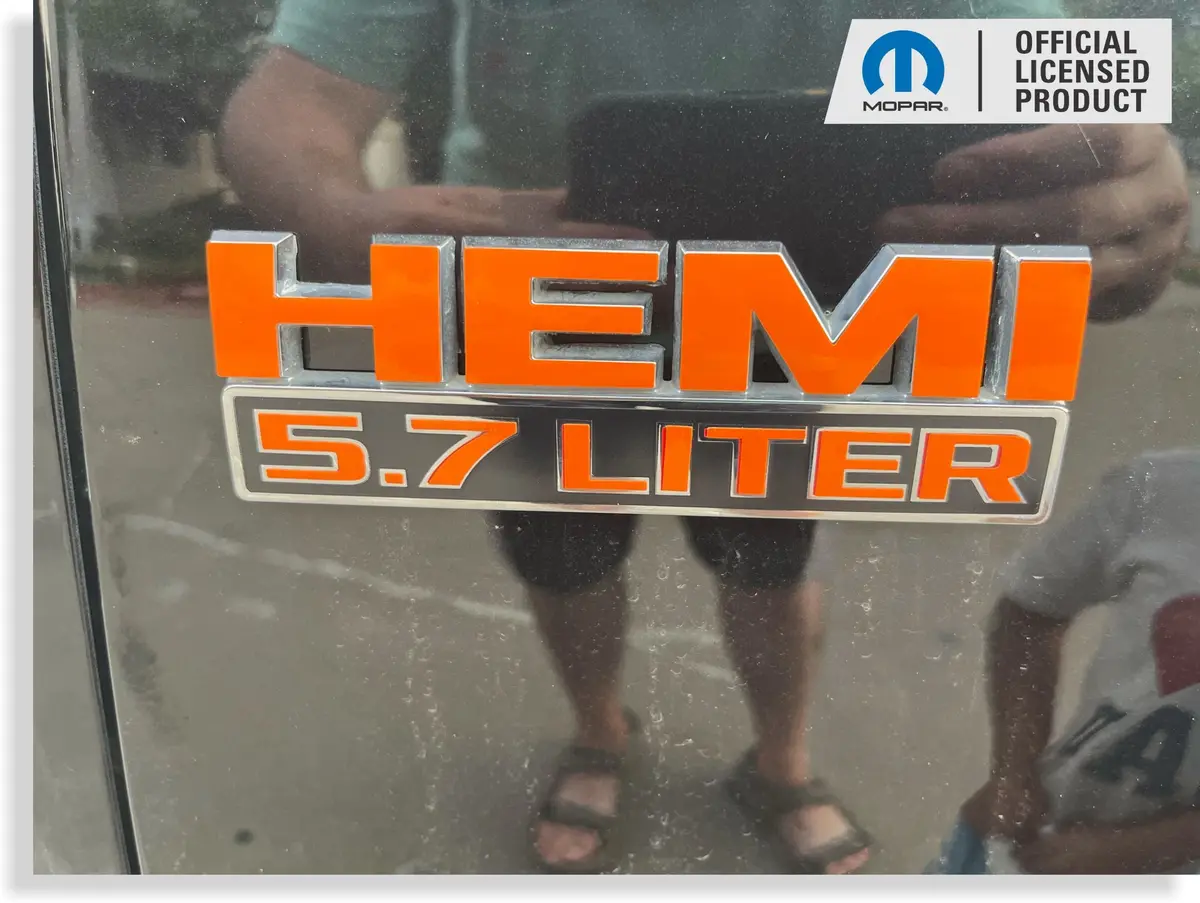 Hemi 5.7 Liter Emblem Overlay Decals - 2013-2018 Ram 1