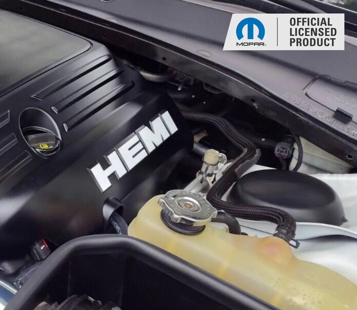 Hemi Lettering Engine Cover Decals - 09-23 Challenger R/T 6