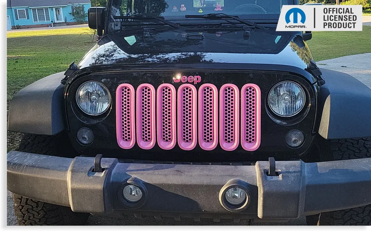 Jeep Grille Emblem Overlay Decal Sticker  - 07-18 Wrangler Jk 1