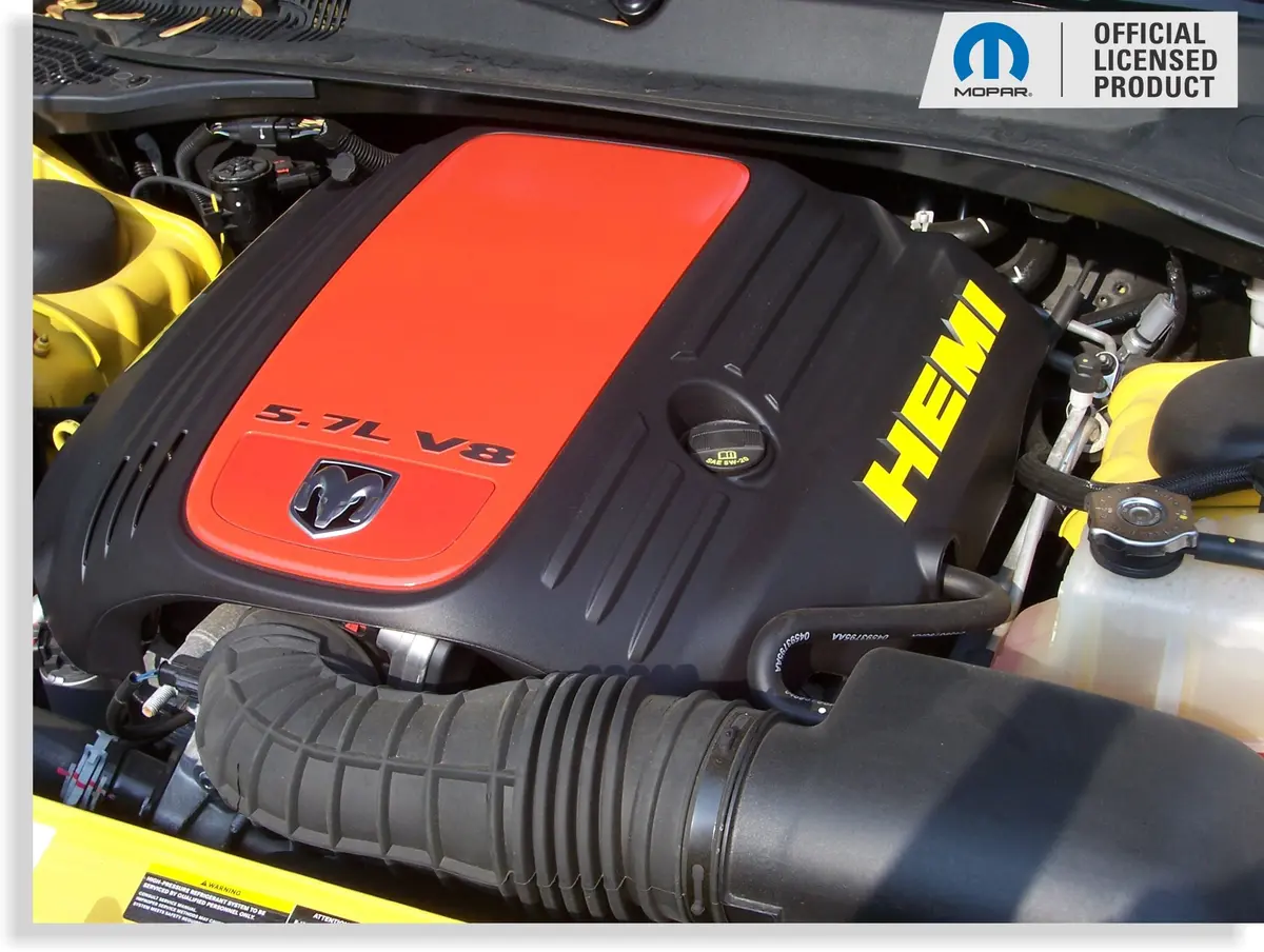 Hemi Lettering Engine Cover Decals - 05-08 Magnum 5.7L 1
