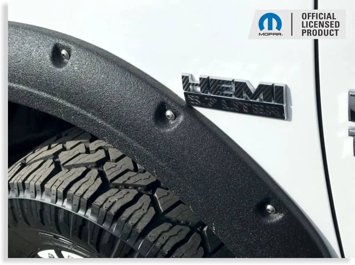 Hemi 5.7 Liter Emblem Overlay Decals - 2019-2024 Ram 1500 Classic 1