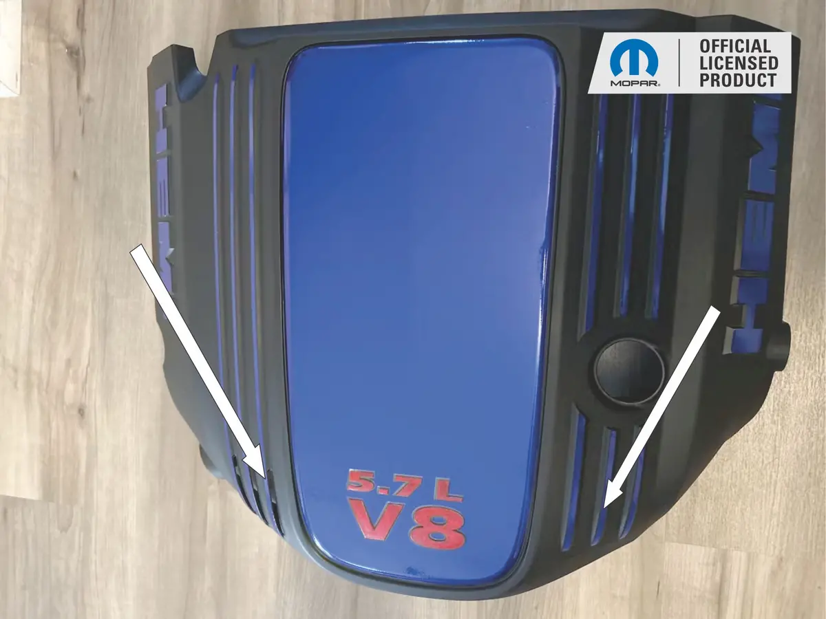 Engine Cover Stripe Decals - Magnum 5.7L 1