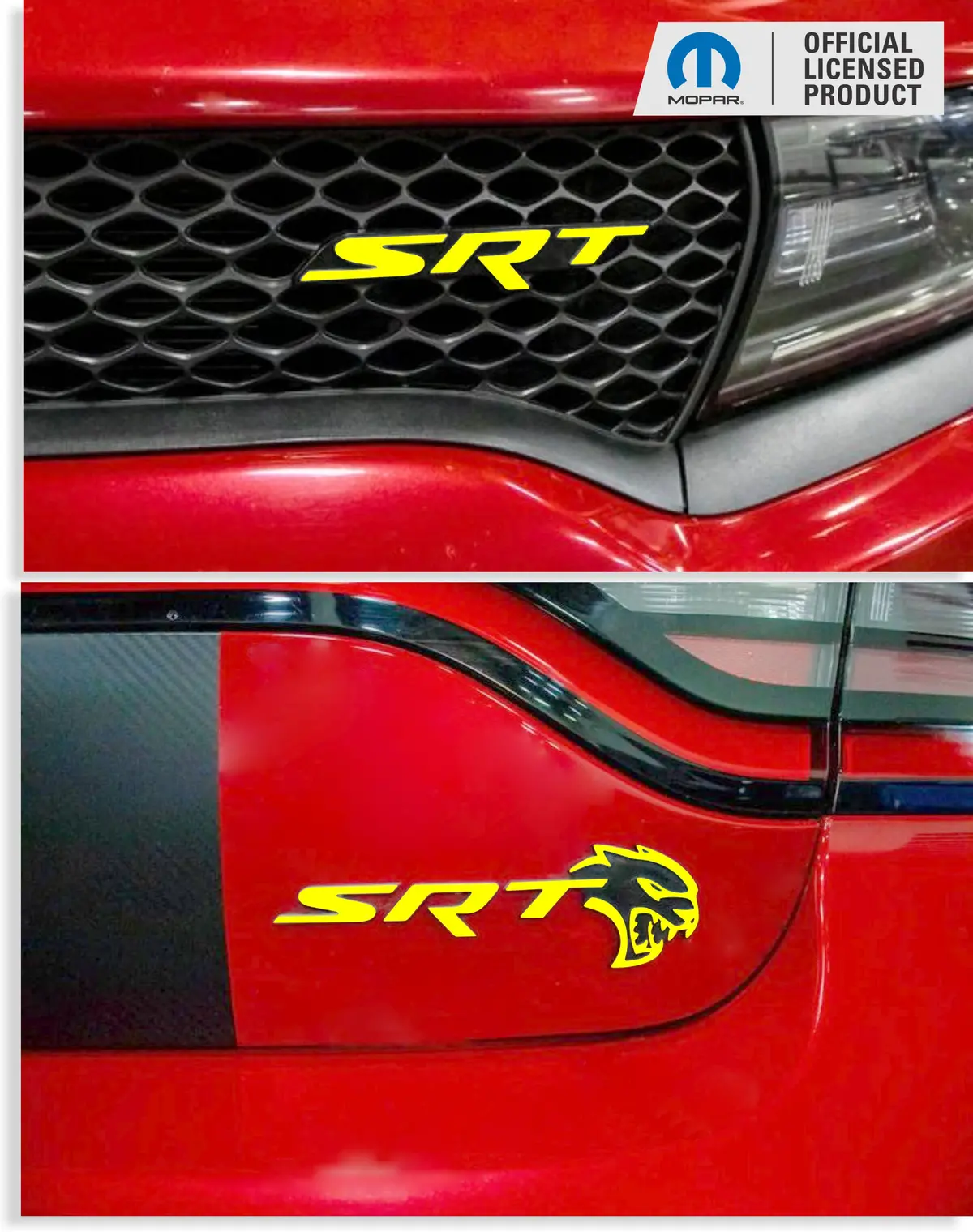 Srt Emblem Overlay Decals - 2017 Dodge Charger Srt Hellcat 1
