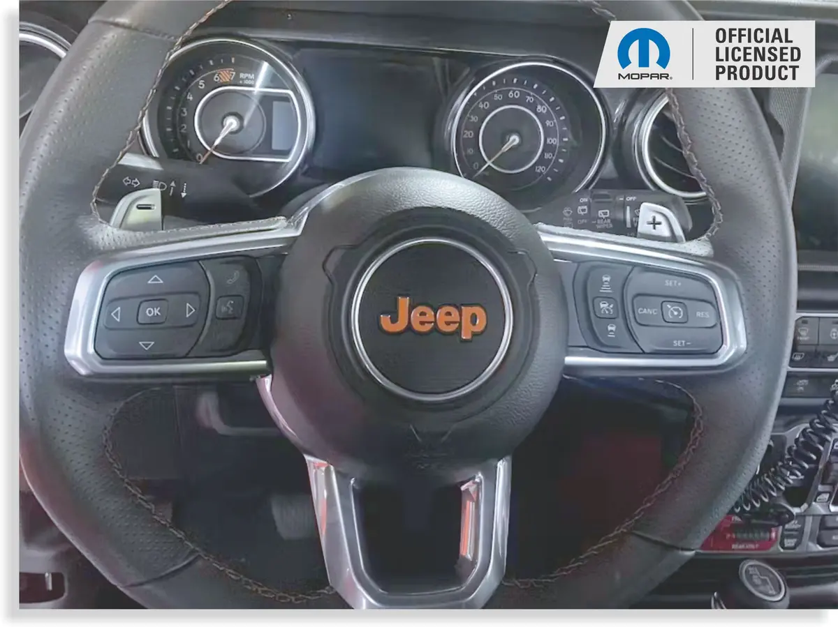 Jeep Steering Wheel Emblem Overlay Decal   - 2020-2025 Gladiator 1