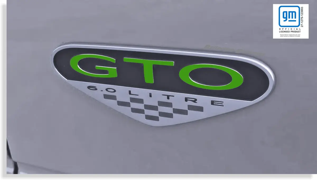 Fender Badge Lettering Overlay Decal - 04-06 Gto 1