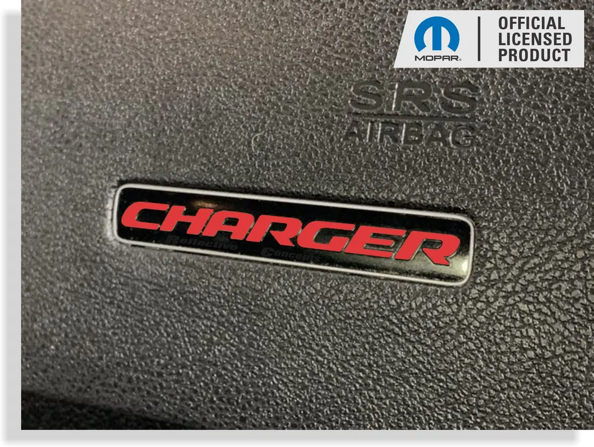 Charger Dash Plaque Emblem Lettering Overlay Decal   - 15-23 Charger 1