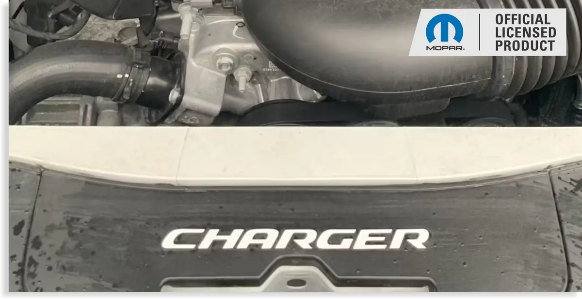 Charger Radiator Cover Lettering Overlay Decal 1