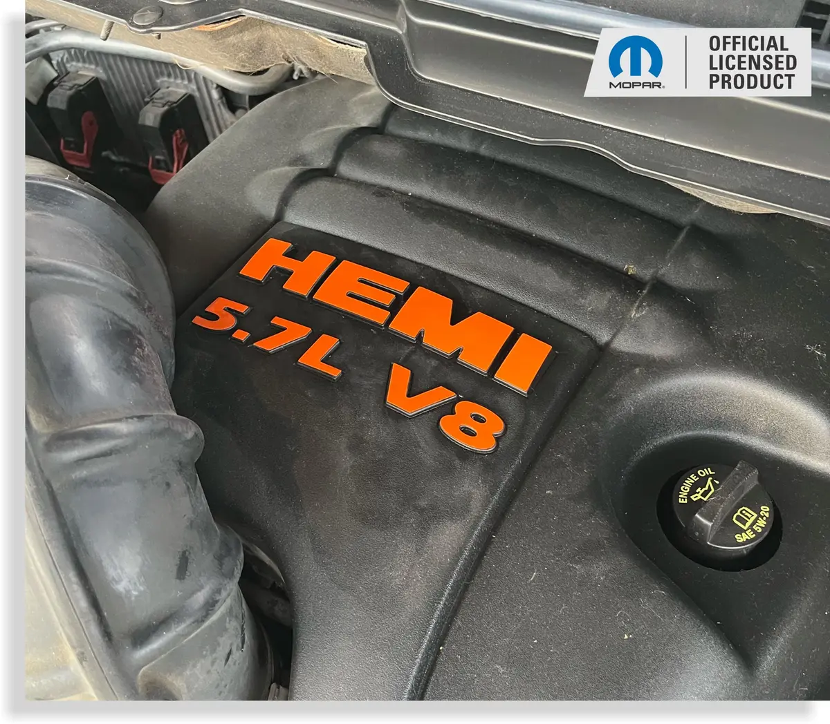 Hemi 5.7L V8 Engine Cover Decals   - 2009-2018 Ram 1