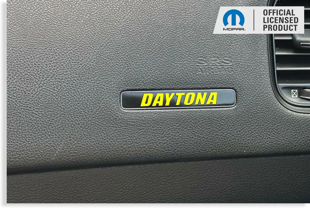Daytona Dash Plaque Emblem Lettering Overlay Decal - 17-23 Charger 1