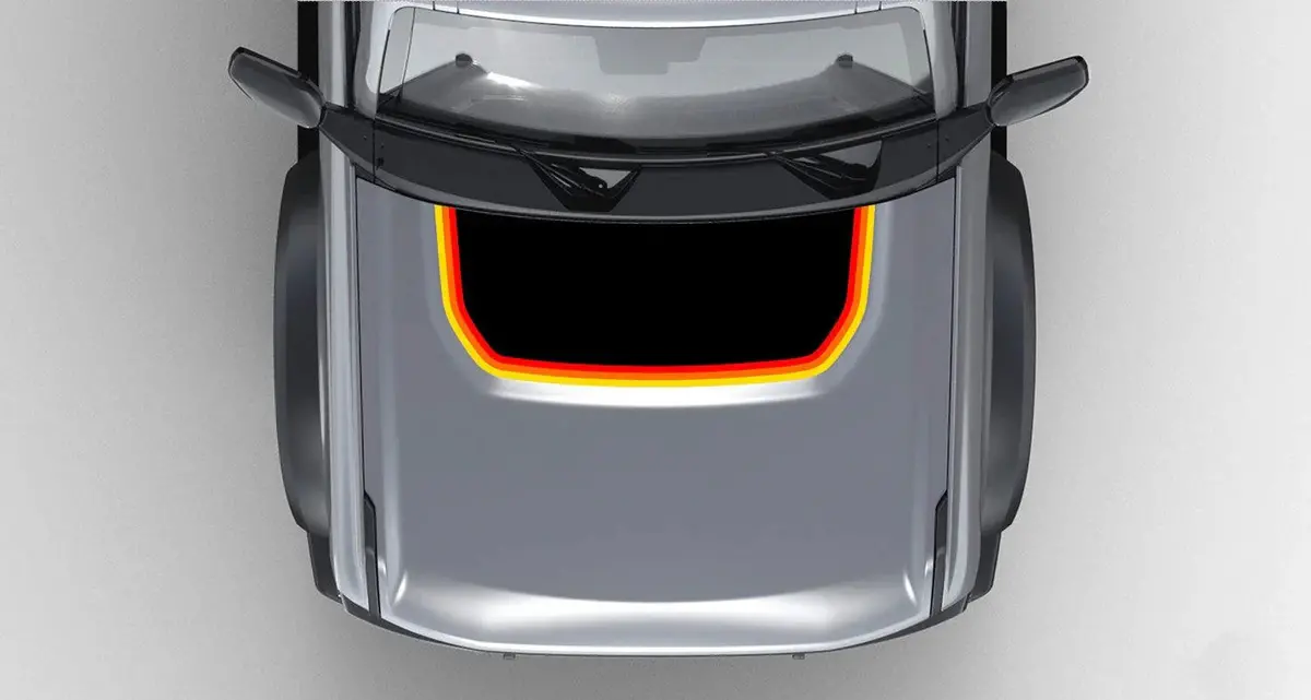 Retro Stripes Hood Overlay (Matte Or Gloss) - 2021+ Bronco 1