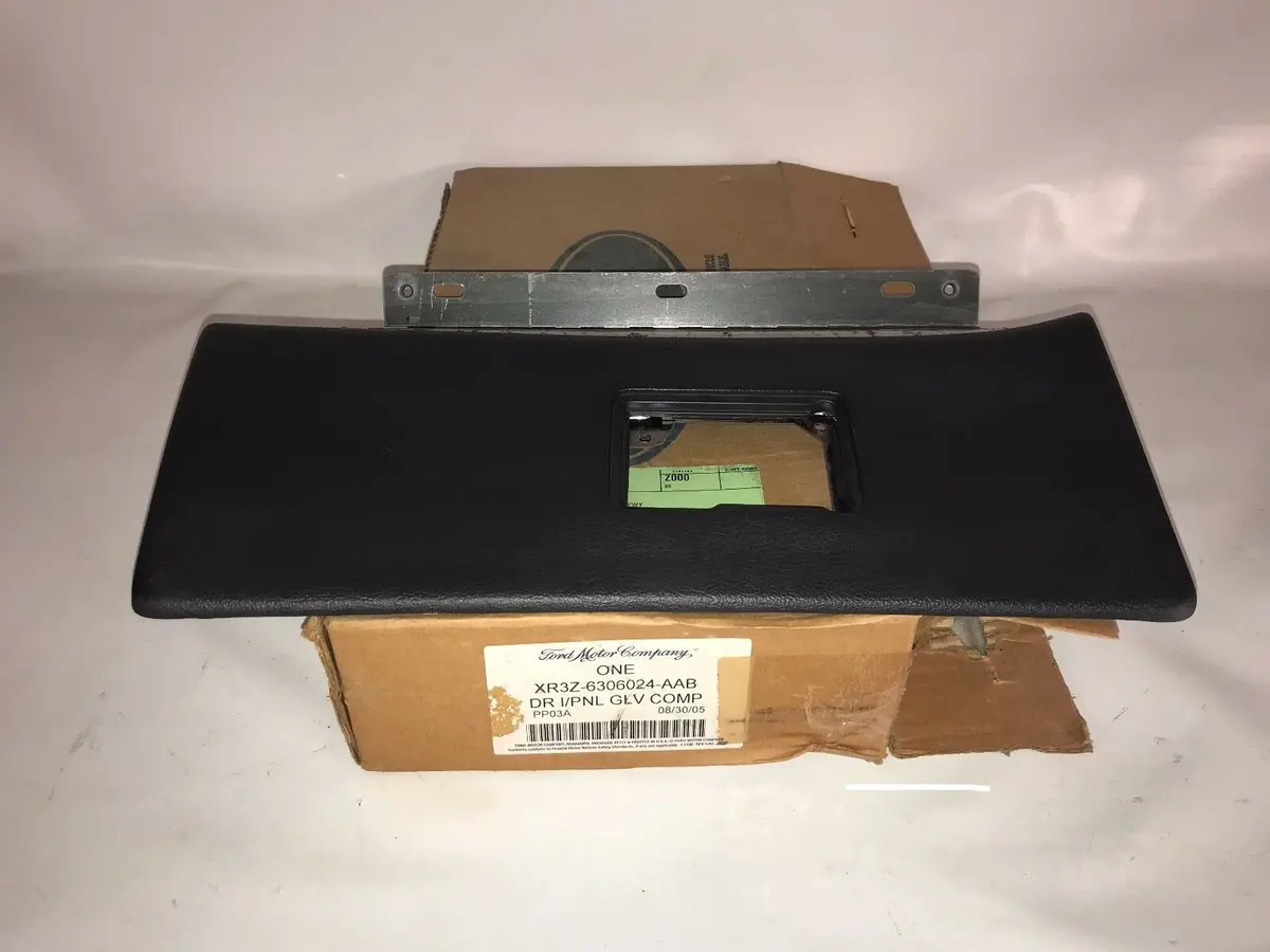 New Glove Box Door For 1999-2004 Mustang In Midnight Black, Xr3z-6306024-Aab 1
