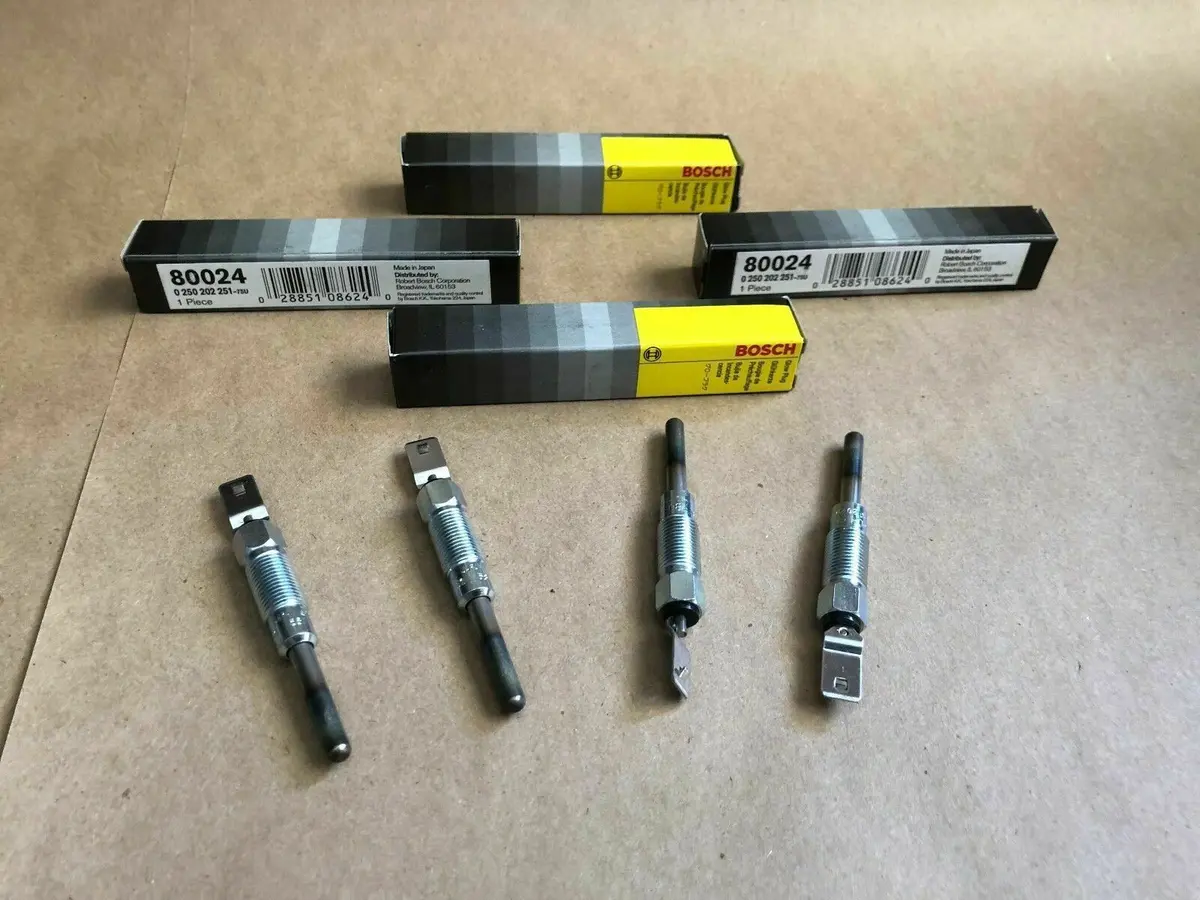 Set Of 4 Glow Plugs 1983-87 Ford F-,E-Series 6.9L 420Cid 80024 E3tz-12A342-A 1