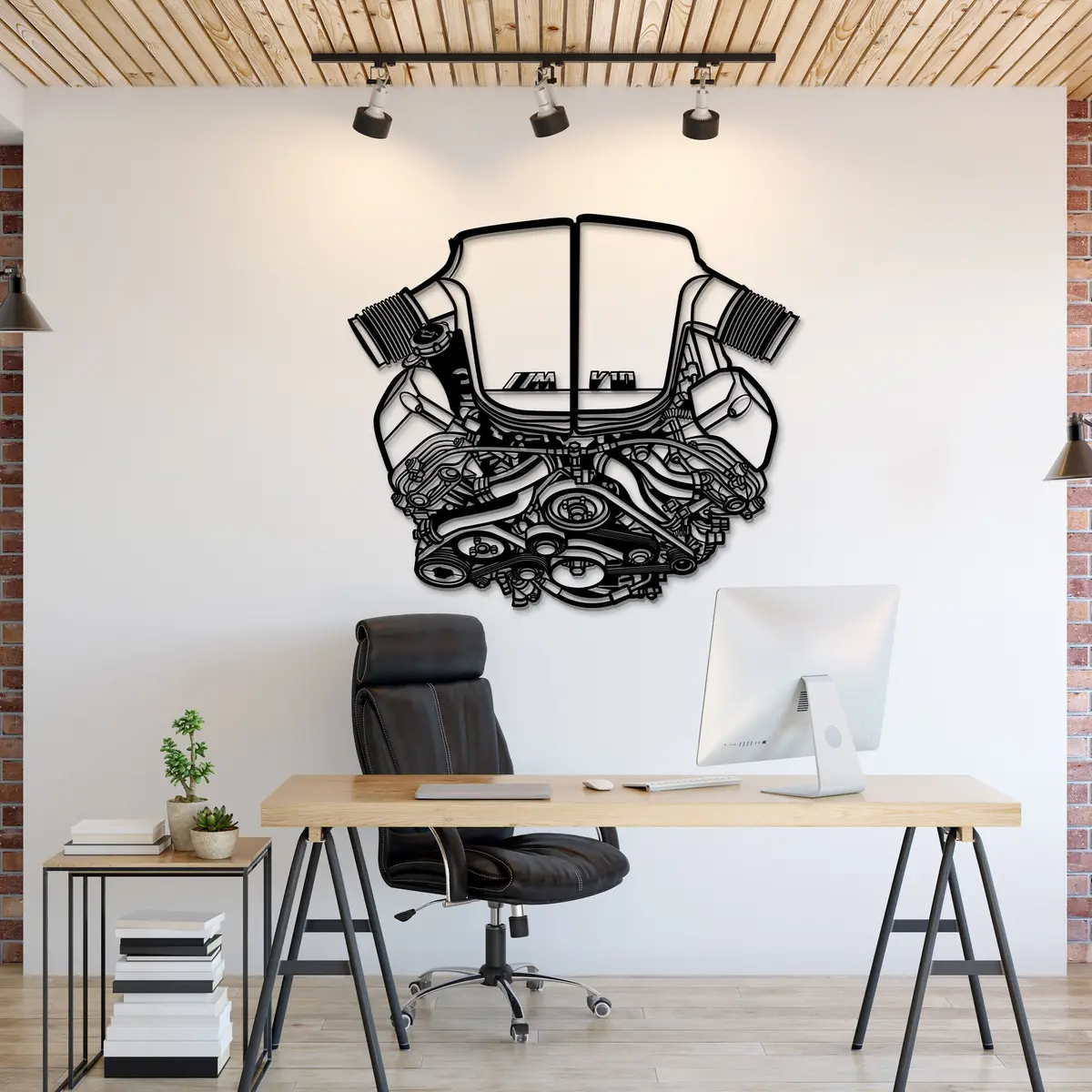 S85 V10 Metal Engine Block Wall Art  - Mteb-0003 1