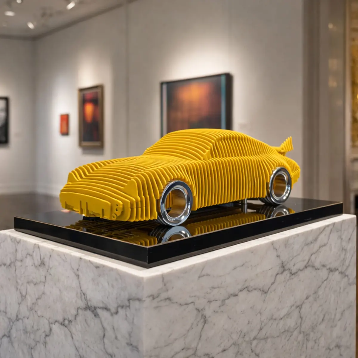 911 Metal Car Sculpture - Mt1496 1