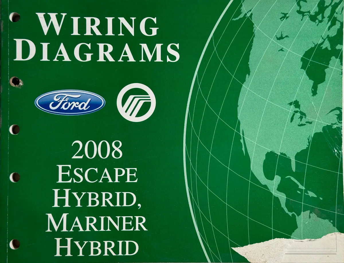 New Nos Ford Factory Service Manual:2008 Escape/Mariner Hybrid Wiring Diagrams 1
