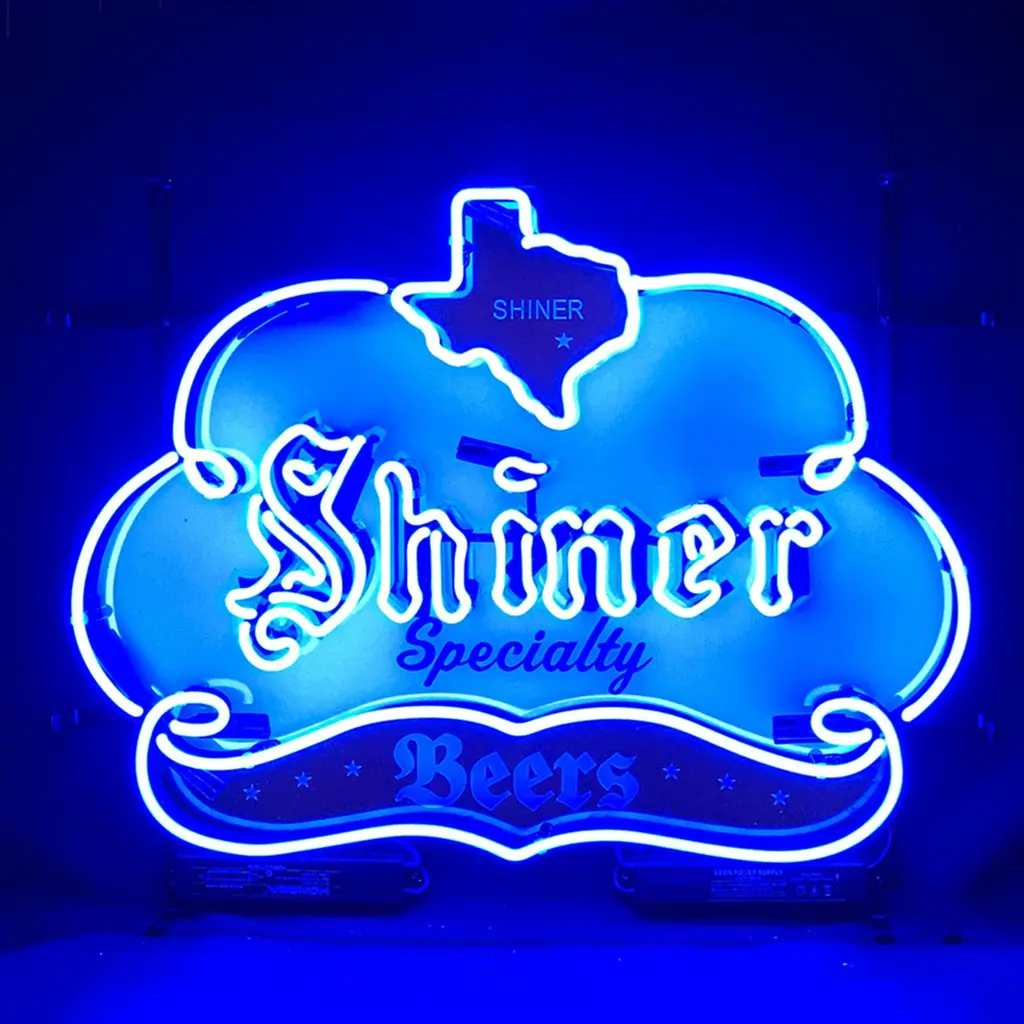 Shiner Specialty Beers With Texas Map Neon Sign Light 1