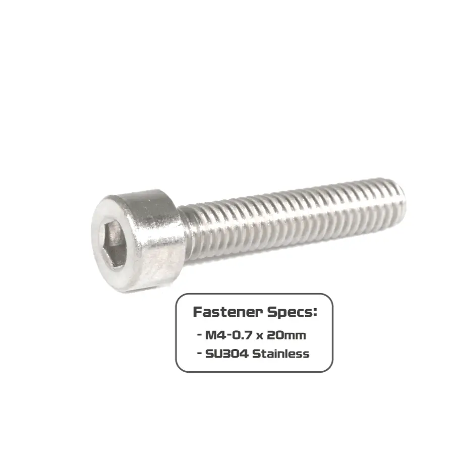 Zspec M4-0.7X20mm Socket-Cap Shsc Fasteners, Stainless, 10-Pack 2