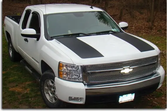 Hood Scoop Decal Stripes - 07-13 Silverado 1