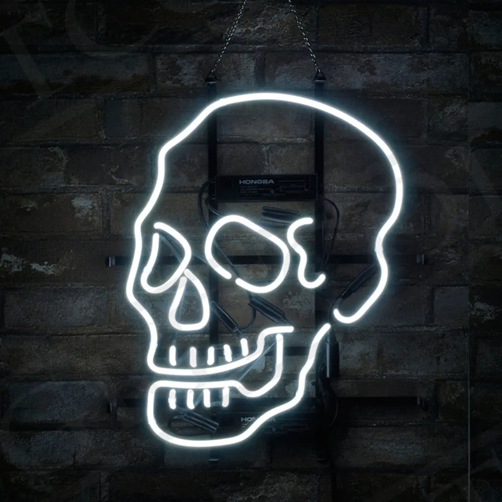 Skull Bone Shape Neon Ligh Sign 1