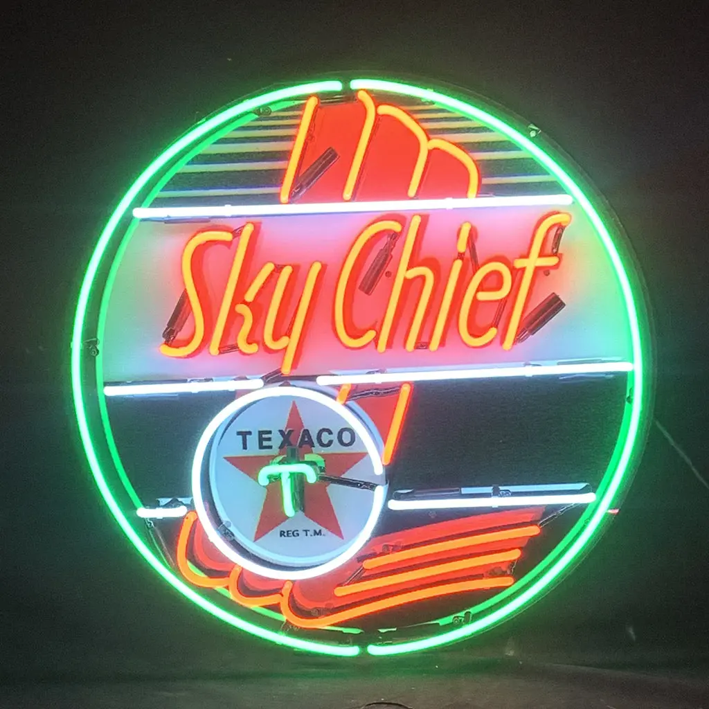 Sky Chief Texaco Gasoline Neon Signs Light 1