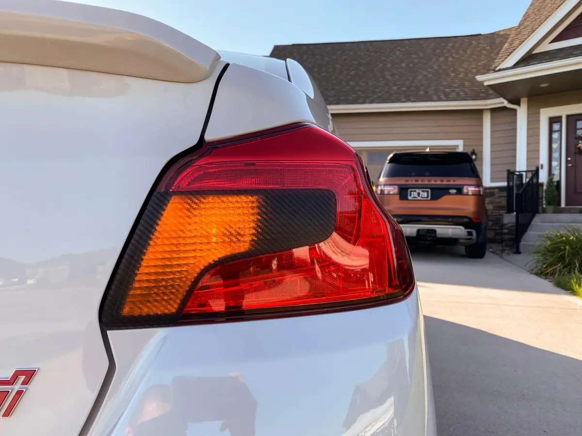 Special Edition Dark Smoke Carbon Fiber Tail Light Overlays - 2015+ Wrx / Sti 1