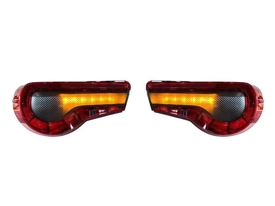 Special Edition Dark Smoke Carbon Fiber Tail Light Overlays - 2017-2021 Toyota 86 / Subaru Brz 1