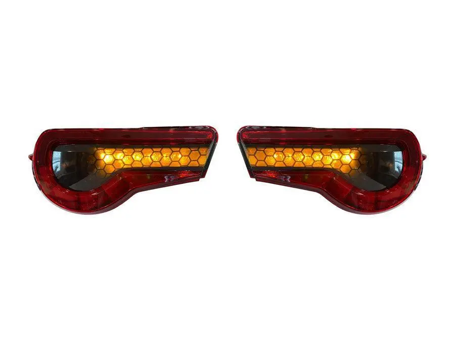 Special Edition Dark Smoke Honeycomb Tail Light Overlays - 2017-2021 Toyota 86 / Subaru Brz 1