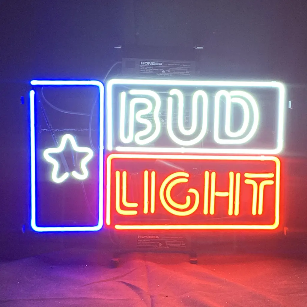 Star And Bud Light Beer Neon Sign Light 1