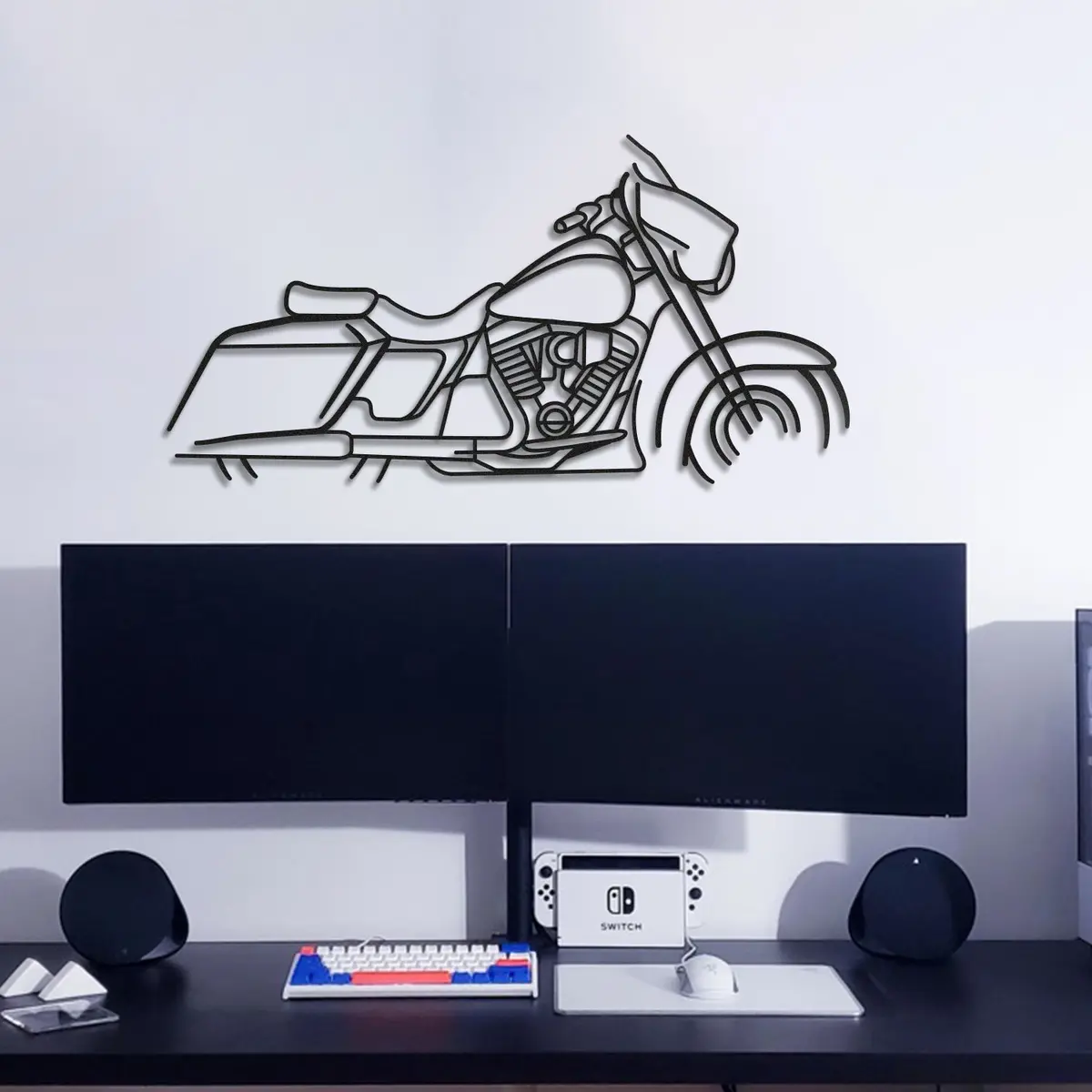 Harley Davidson Street Glide Metal Motorcycle Wall Art - Mt1094 7