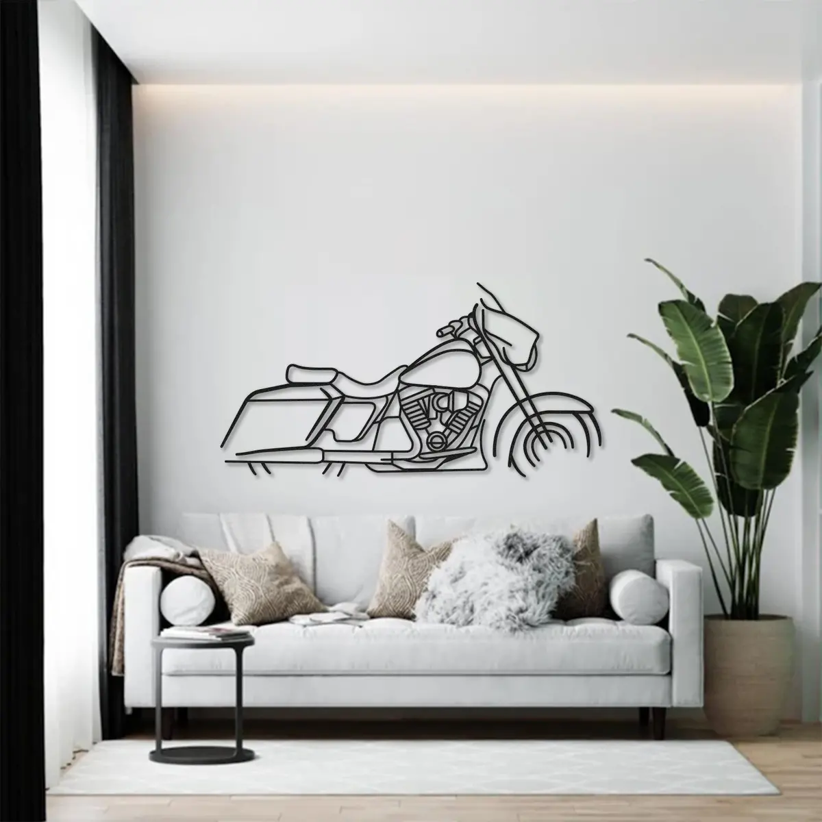 Harley Davidson Street Glide Metal Motorcycle Wall Art - Mt1094 2