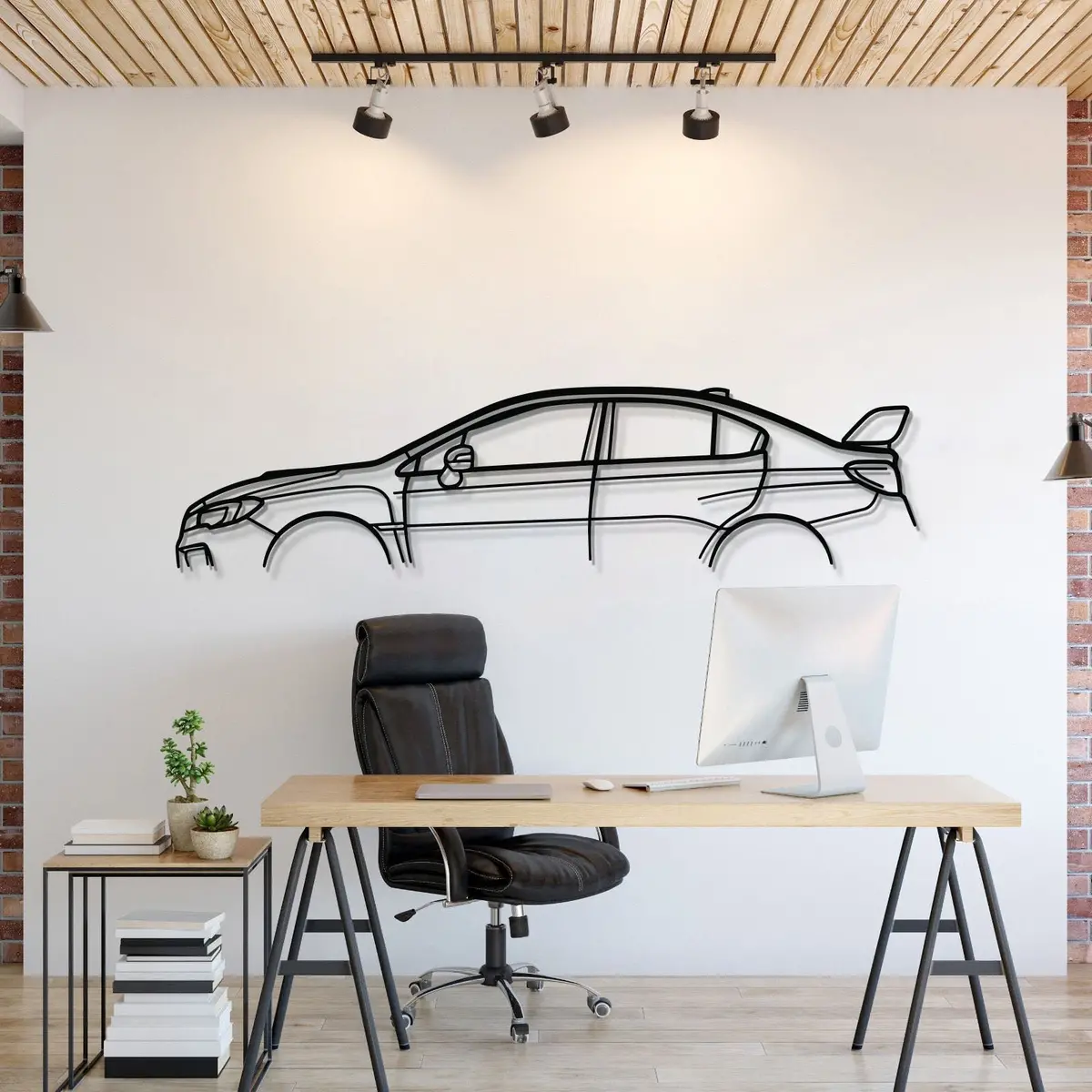 Wrx Sti Va Metal Car Wall Art - Mt1112 1