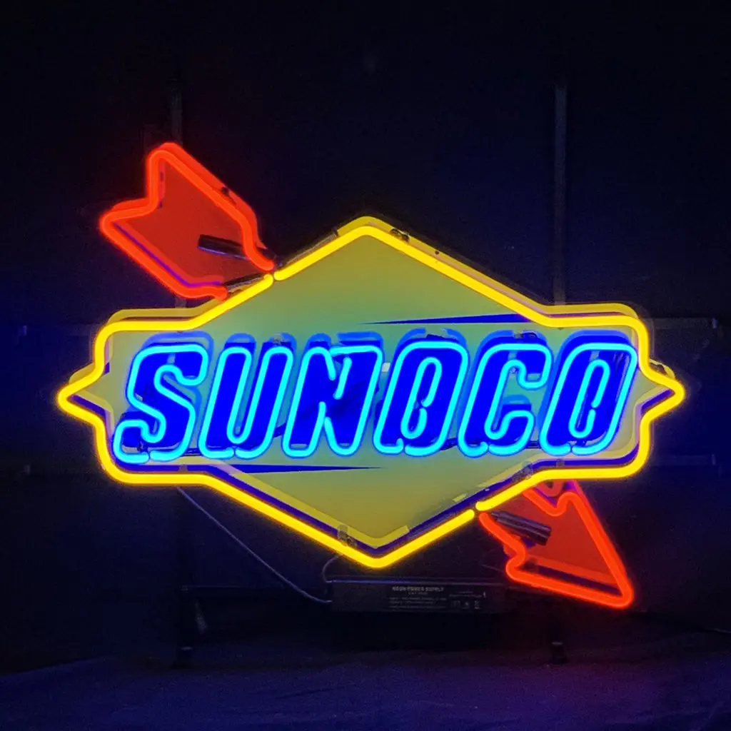 Sunoco Gasoline Company Logo Neon Signs 1