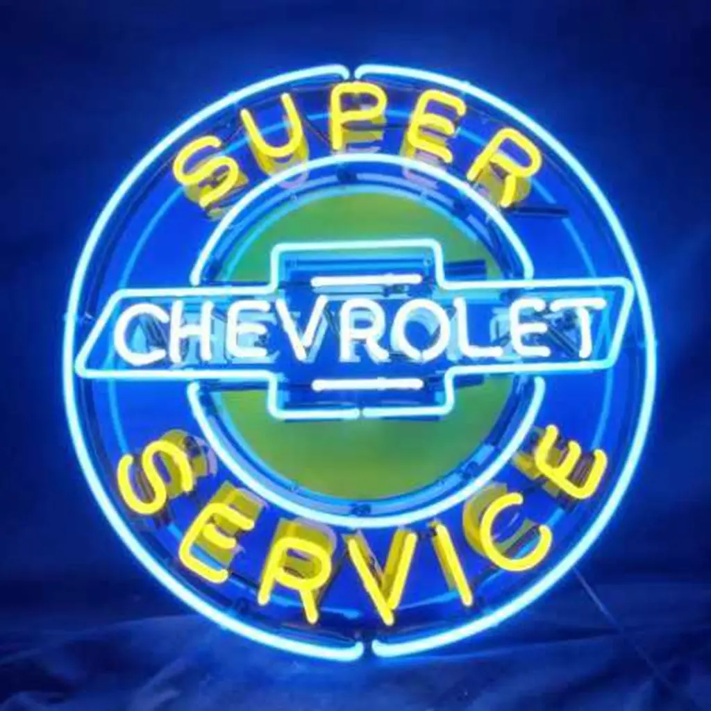 Super Chevrolet Service Neon Signs Light 1