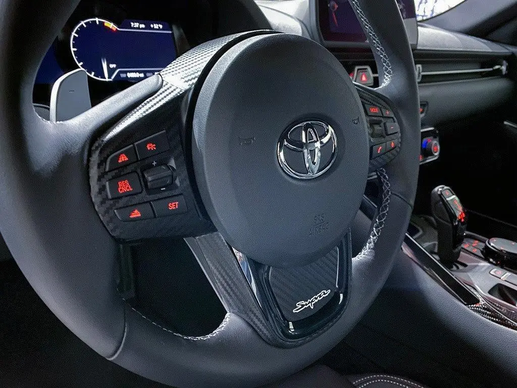"Supra" Steering Wheel Trim Overlays (Full Set) - 2020+ Supra 1