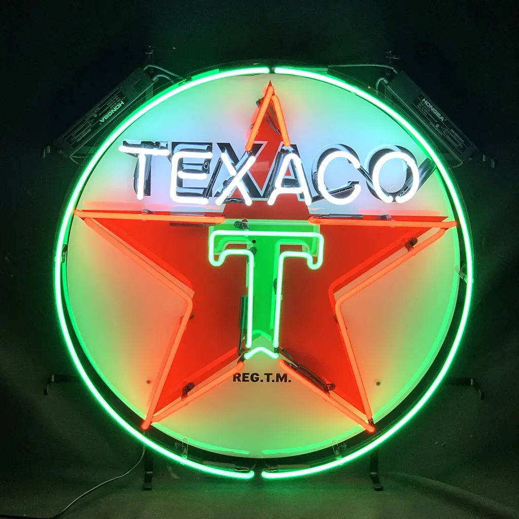 Texaco Gasoline Neon Signs Light 1