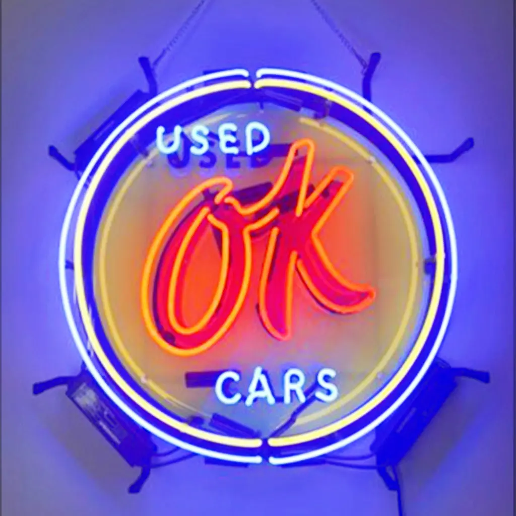 Used Ok Cars Neon Signs Light 1