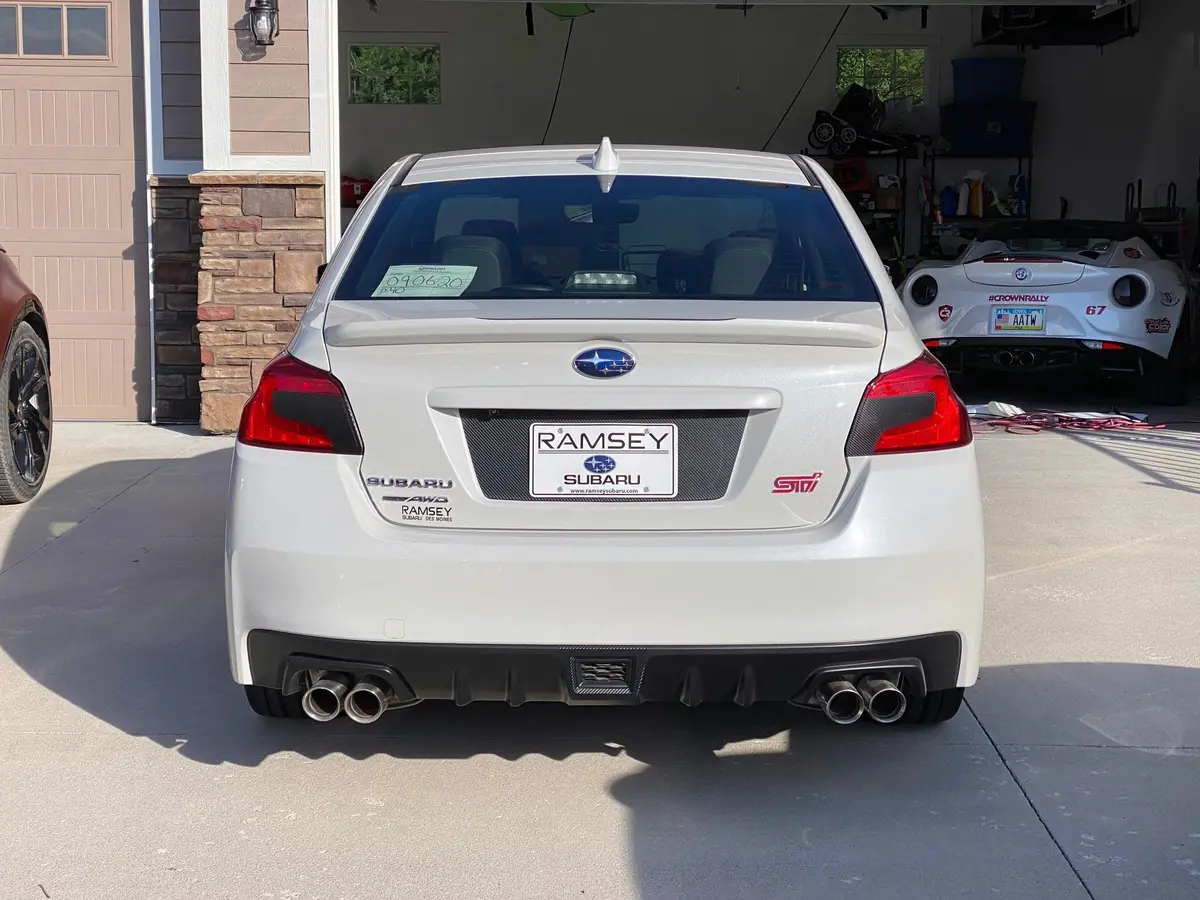 V2 License Plate Panel Black Out Overlay - 2015-2020 Subaru Wrx / Sti 1